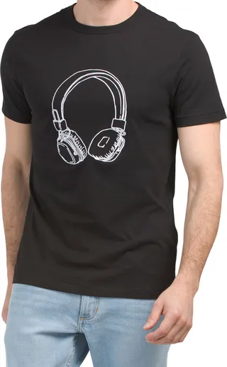 Embroidered Headphones Tee