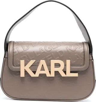 Logo-Embossed Leather Tote Bag