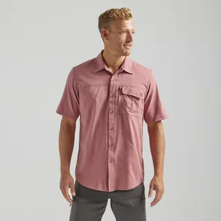 Wrangler Men's ATG Alex Short Sleeve Button-Down Shirt - Red M