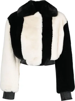 Two-Tone Faux-Fur Jacket