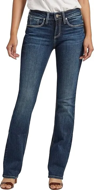 Silver Jeans Co. Suki Mid-Rise Slim Bootcut Jeans L93616EKC385 (Indigo) Women's Jeans