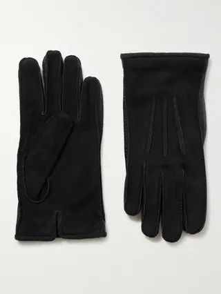 Damon Baby Cashmere-Lined Suede Gloves