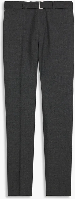 Paul belted wool suit pants