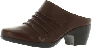 Emily Charm Womens Leather Arch Support Clogs