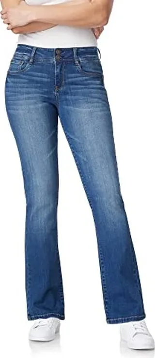 WallFlower Women's Ultra Slim Bootcut Mid-Rise Insta Soft Juniors Jeans