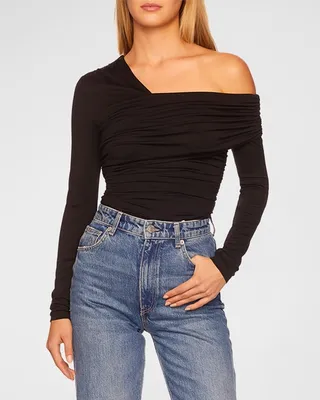 One-Shoulder Gathered Top