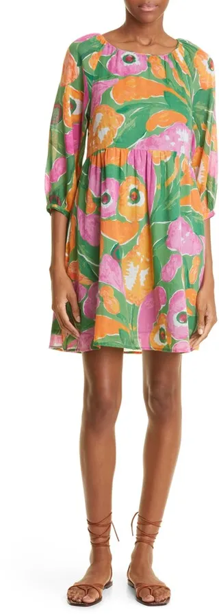 Abigail Floral Organic Cotton Minidress