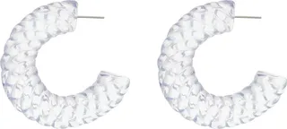 Chubby Resin Swirl Hoop Earrings
