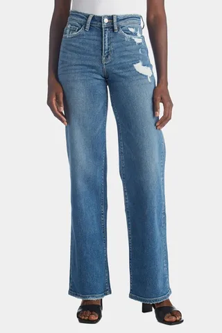 High Rise Slim Wide Leg Jean