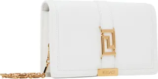 Versace White Greca Godess Clutch
