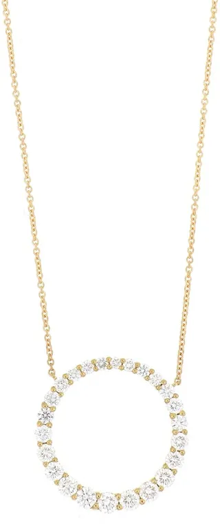 Liora Diamond Circle Pendant Necklace