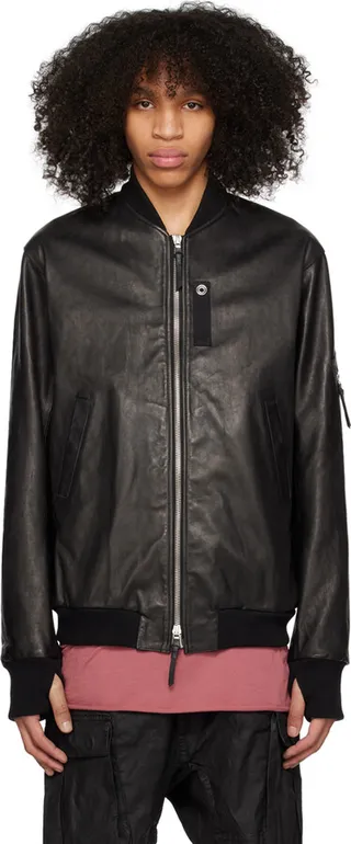 11 by Boris Bidjan Saberi Black J3 Leather Jacket