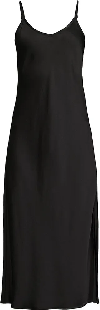 V-Neck Crepe Slipdress
