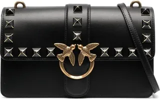stud-embellished Lovebird leather bag