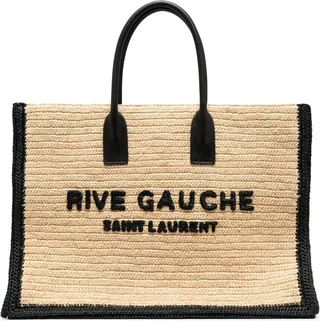 Rive Gauche raffia tote bag