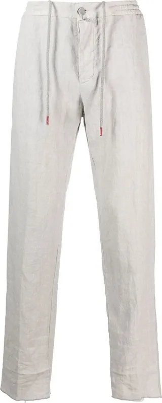 Logo-Patch Straight-Leg Trousers