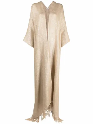 BRUNELLO CUCINELLI- Tassel-edge Draped Poncho