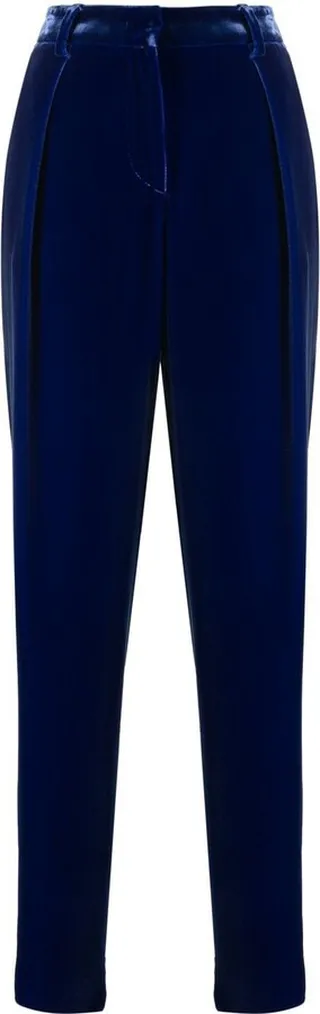 Straight-Leg Velvet Trousers