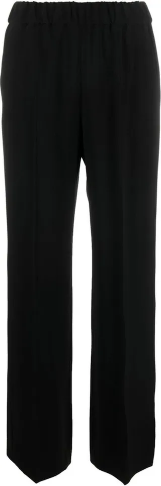 Elasticated Waist Straight-Leg Trousers