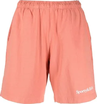 Logo-Print Cotton Shorts