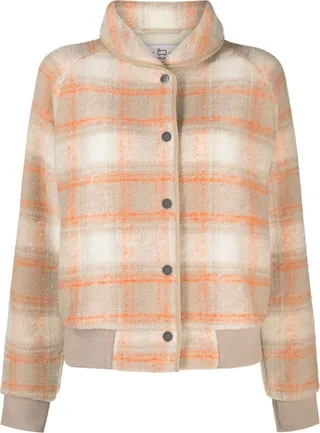 Gentry check-print bomber jacket