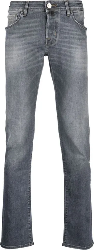 Tapered-Leg Jeans