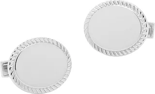Rope Border Oval Engravable Cufflinks