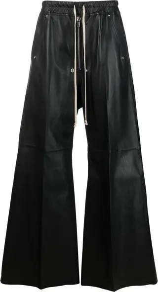 Wide-Leg Drawstring Trousers