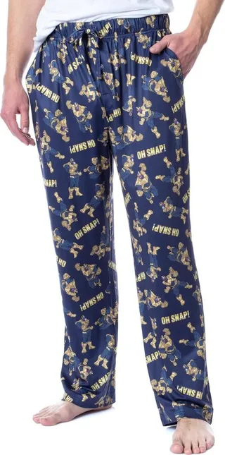 Marvel Mens' Thanos The Infinity Gauntlet Oh Snap Sleep Pajama Pants (X-Large) Blue