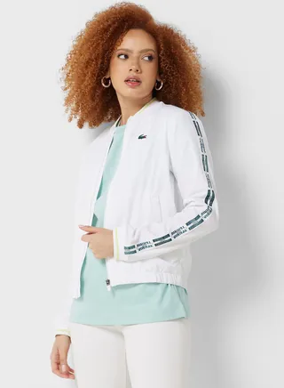 Logo Zip Through Bomber Jacket