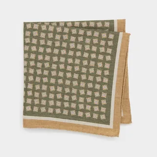 Italian Pocket Square in Quad Motif
