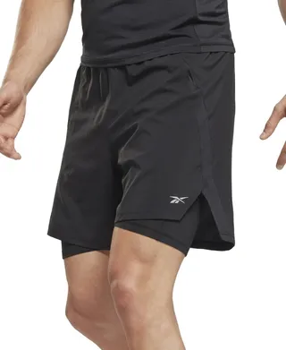 Reebok Men's Running Speedwick 2-In-1 Drawstring Shorts