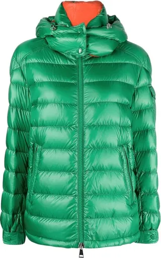 Green Dalles Hooded Puffer Jacket