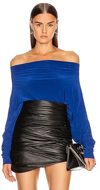 Norma Kamali All In One Bodysuit in Blue