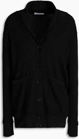 Waffle-knit cardigan