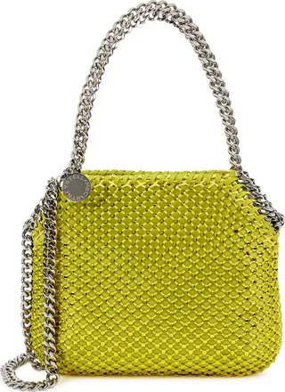 Stella McCartney Falabella Mini Crystal-embellished Satin Tote