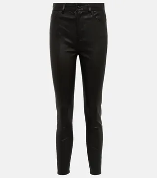 Aubrey high-rise slim leather pants