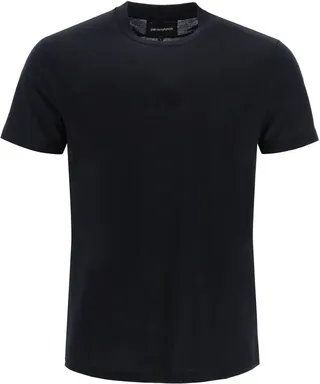 Emporio Armani Logo Jacquard Crewneck T-Shirt