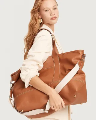 Weekender Montauk tote in leather