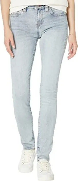 True Religion womens Stella Mid Rise Skinny Big T Jeans