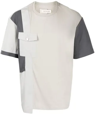 panelled flap-pocket T-shirt