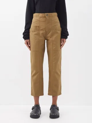 Pandore Cotton-blend Cropped Trousers