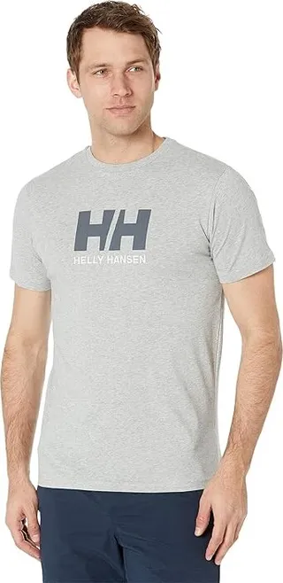 Helly Hansen HH Logo T-Shirt (Grey Melange) Men's Clothing