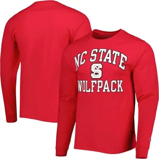 Men's Champion Red Nc State Wolfpack High Motor Long Sleeve T-shirt