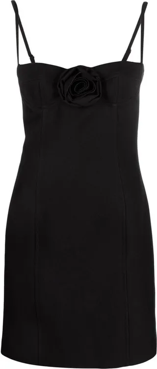 Flower Appliqué Mini Dress