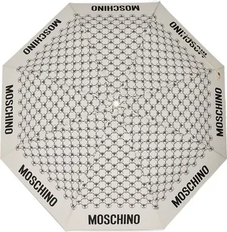 Moschino Logo Printed Folded Umbrella
