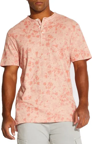 Palu Tonal Tie Dye Short Sleeve Henley Shirt