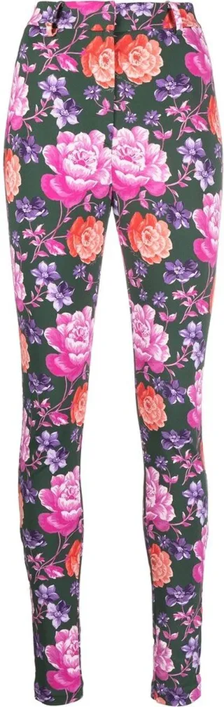 Floral-Print Skinny Trousers