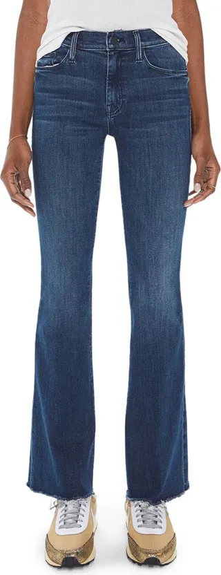 Fray Hem Bootcut Jeans