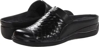SoftWalk San Marcos (Black Burnished Veg Leather) Women's Clog Shoes
